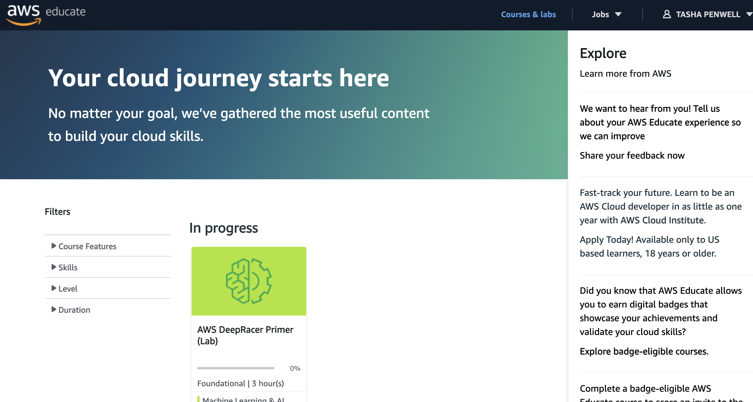 Steps to Create a Free AWS Educate Account